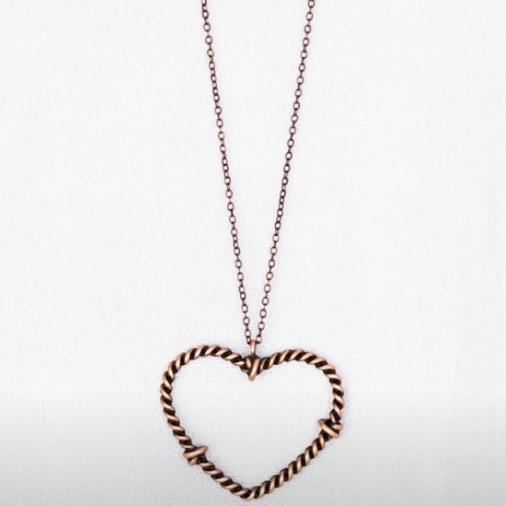 "Straight From The Heart" - Copper Heart Necklace